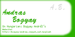 andras bogyay business card